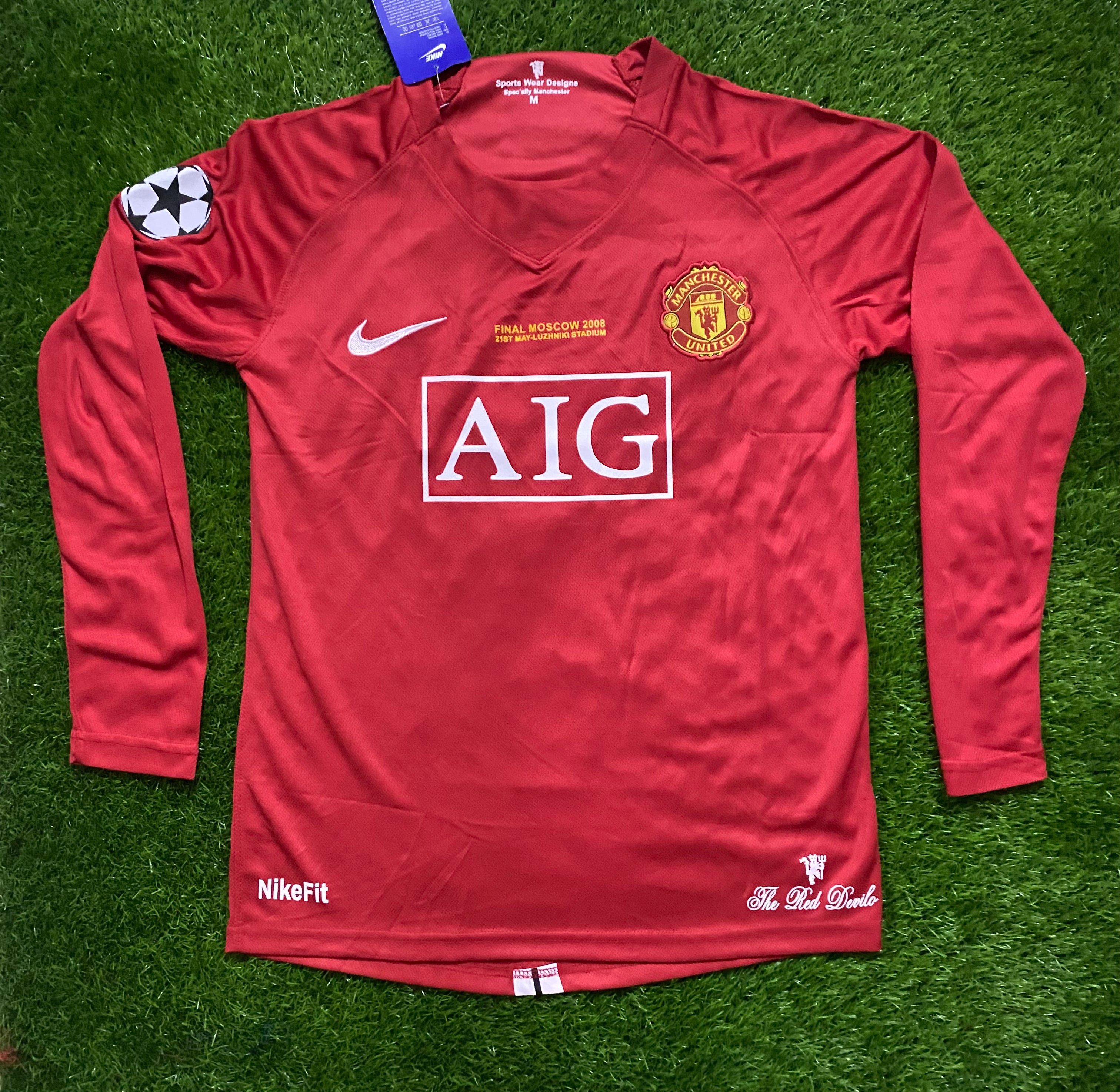Full Sleeves Manchester United Ronaldo Home Shirt 2008 Wearsium