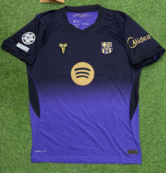 Barcelona away shirt 26/27 embroidered logos (half sleeves)