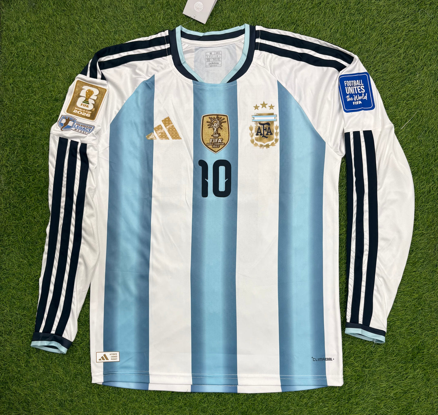 Argentina Home Worldcup 2026 Player Version Logos (full sleeves)