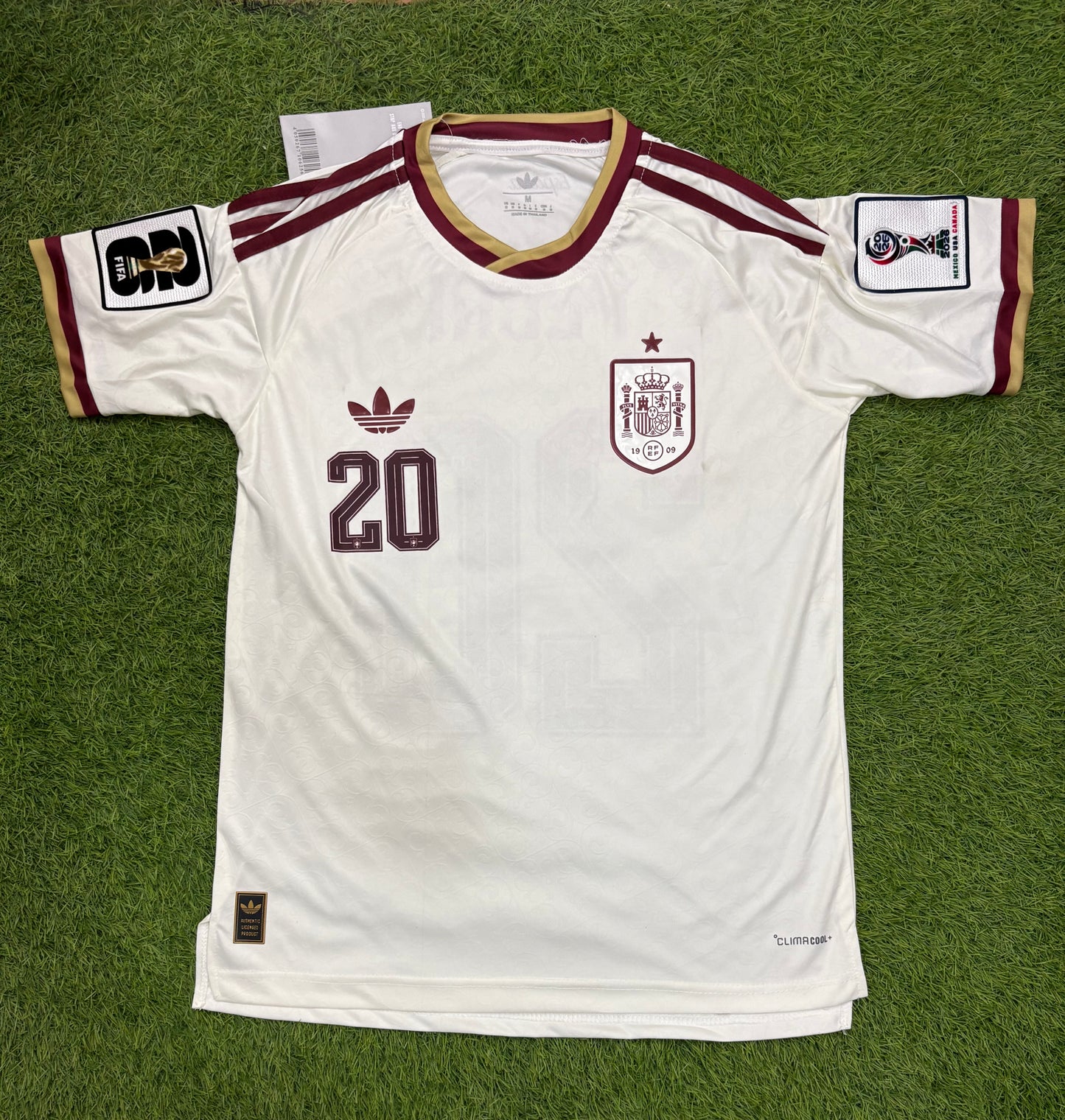 Spain Away Worldcup 2026 Player Version Logos (half sleeves)
