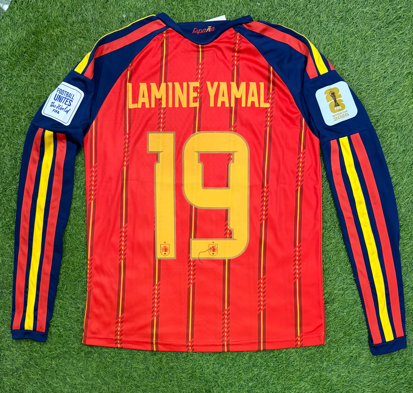 Spain Home Worldcup 2026 Player Version Logos (full sleeves)