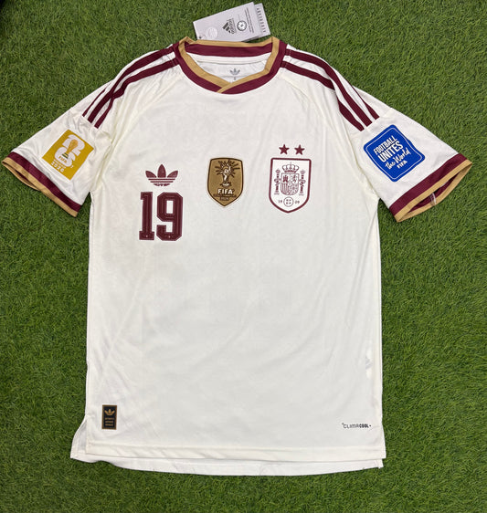 Spain Away Worldcup 2026 Player Version Logos (half sleeves)