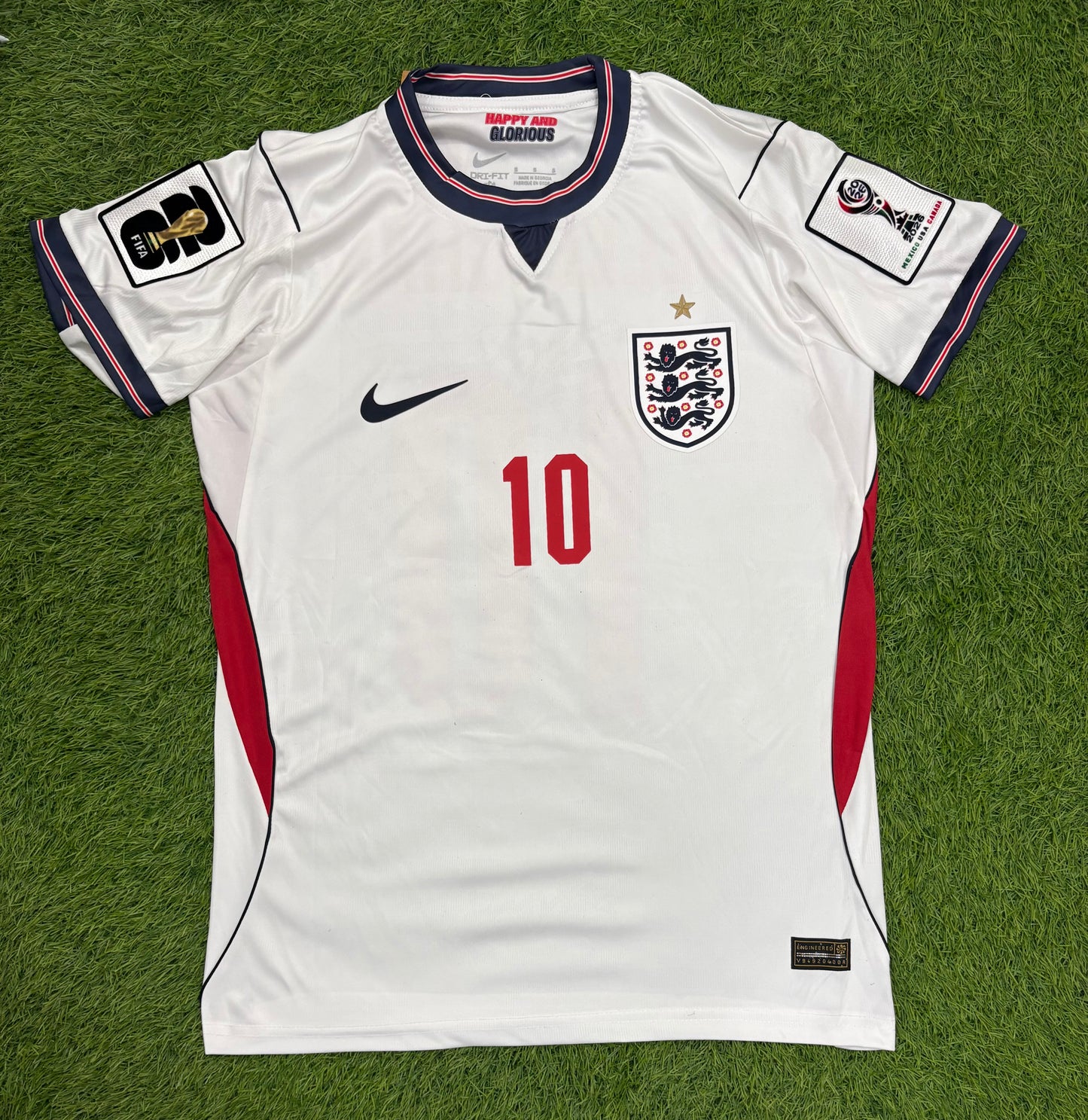England Home Worldcup 2026 Player Version Logos (half sleeves)