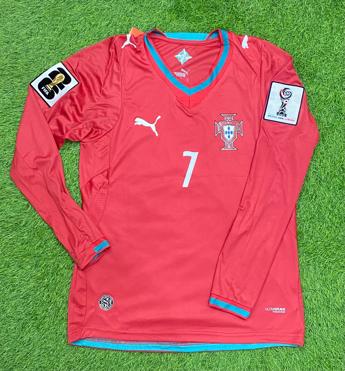 Portugal Home Worldcup 2026 Player Version Logos (full sleeves)