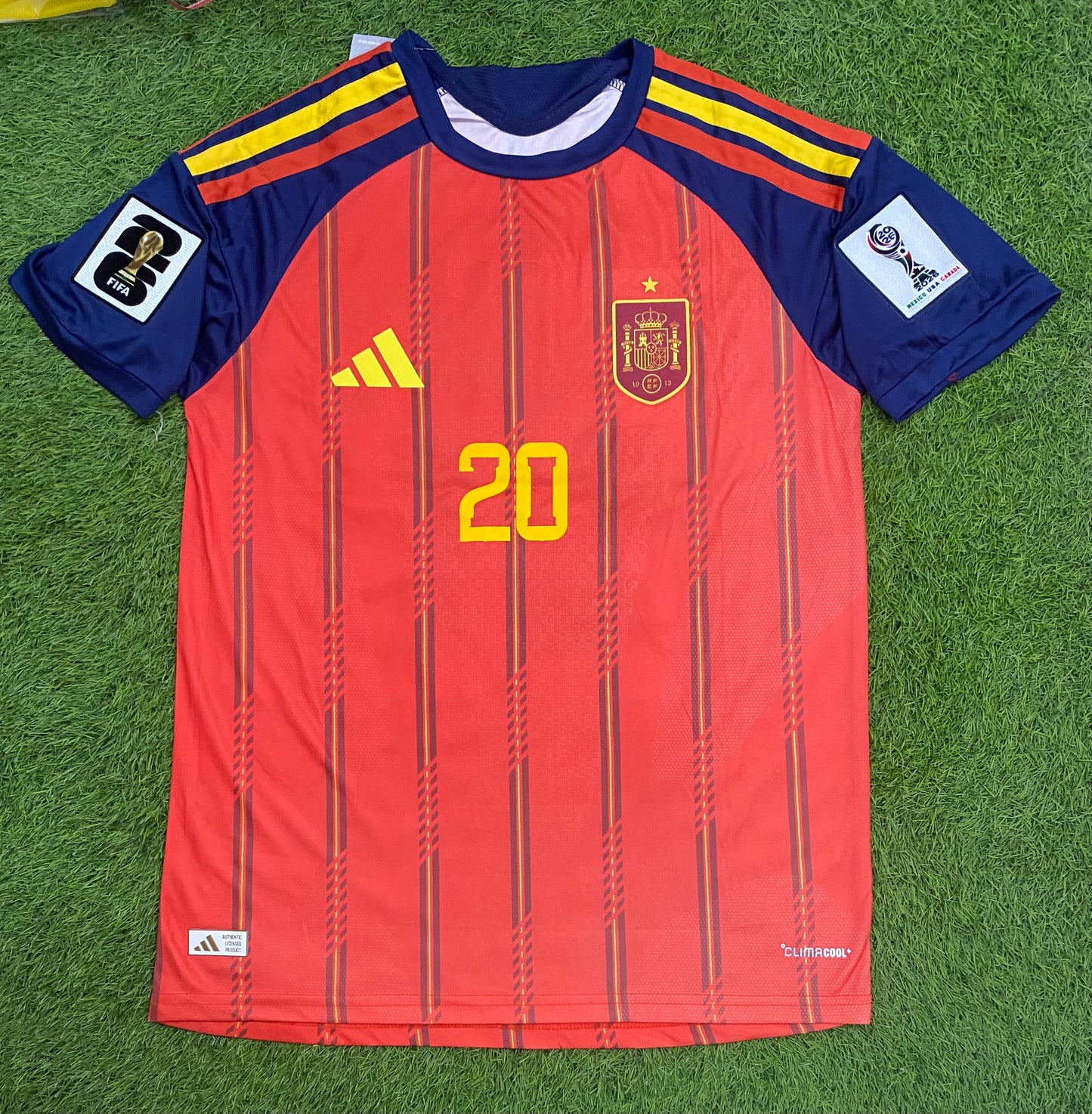 Spain Home Worldcup 2026 Player Version Logos (half sleeves)