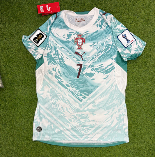 Portugal Away Worldcup 2026 Player Version Logos (half sleeves)