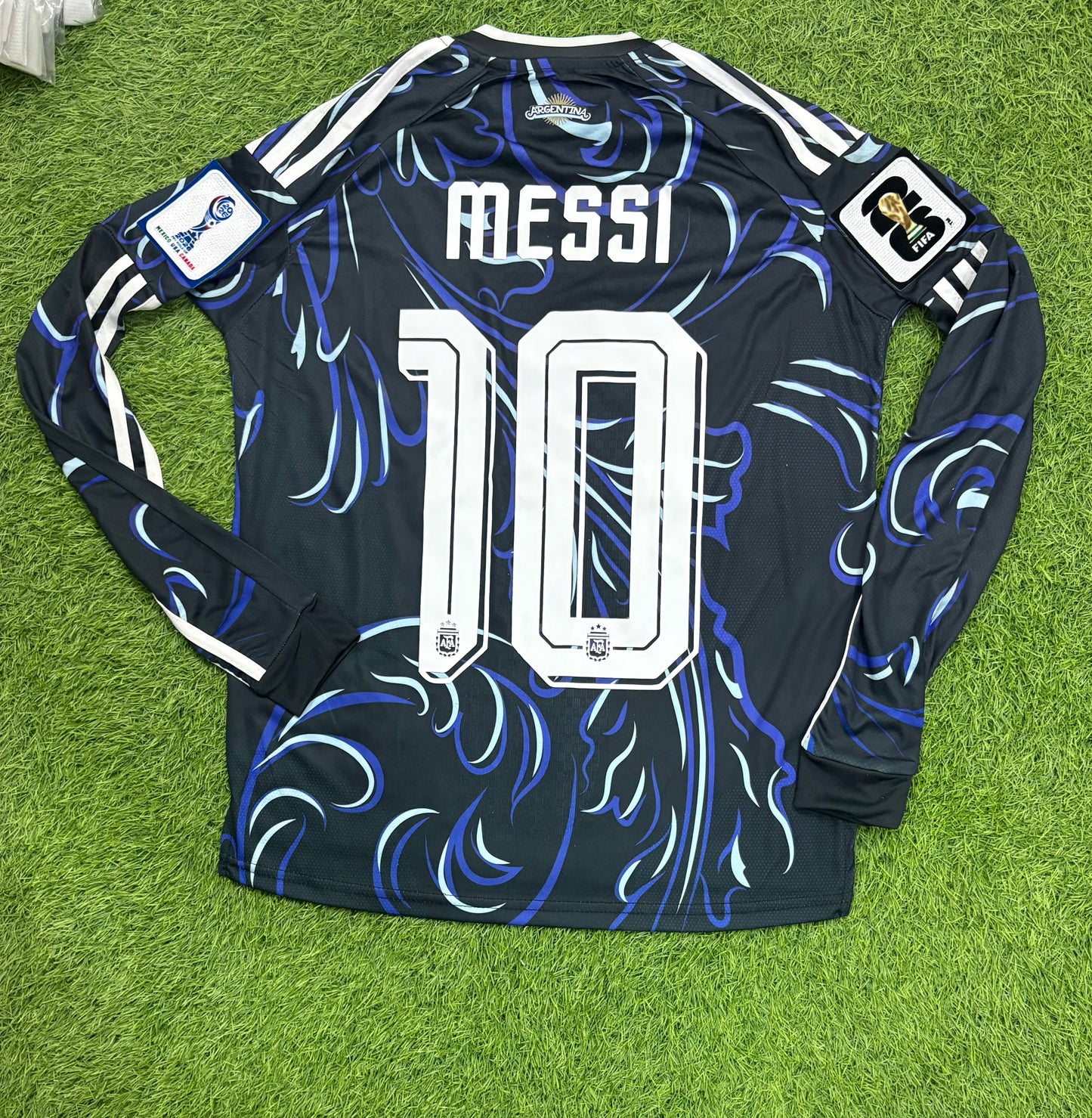 Argentina Away Worldcup 2026 Player Version Logos (full sleeves)