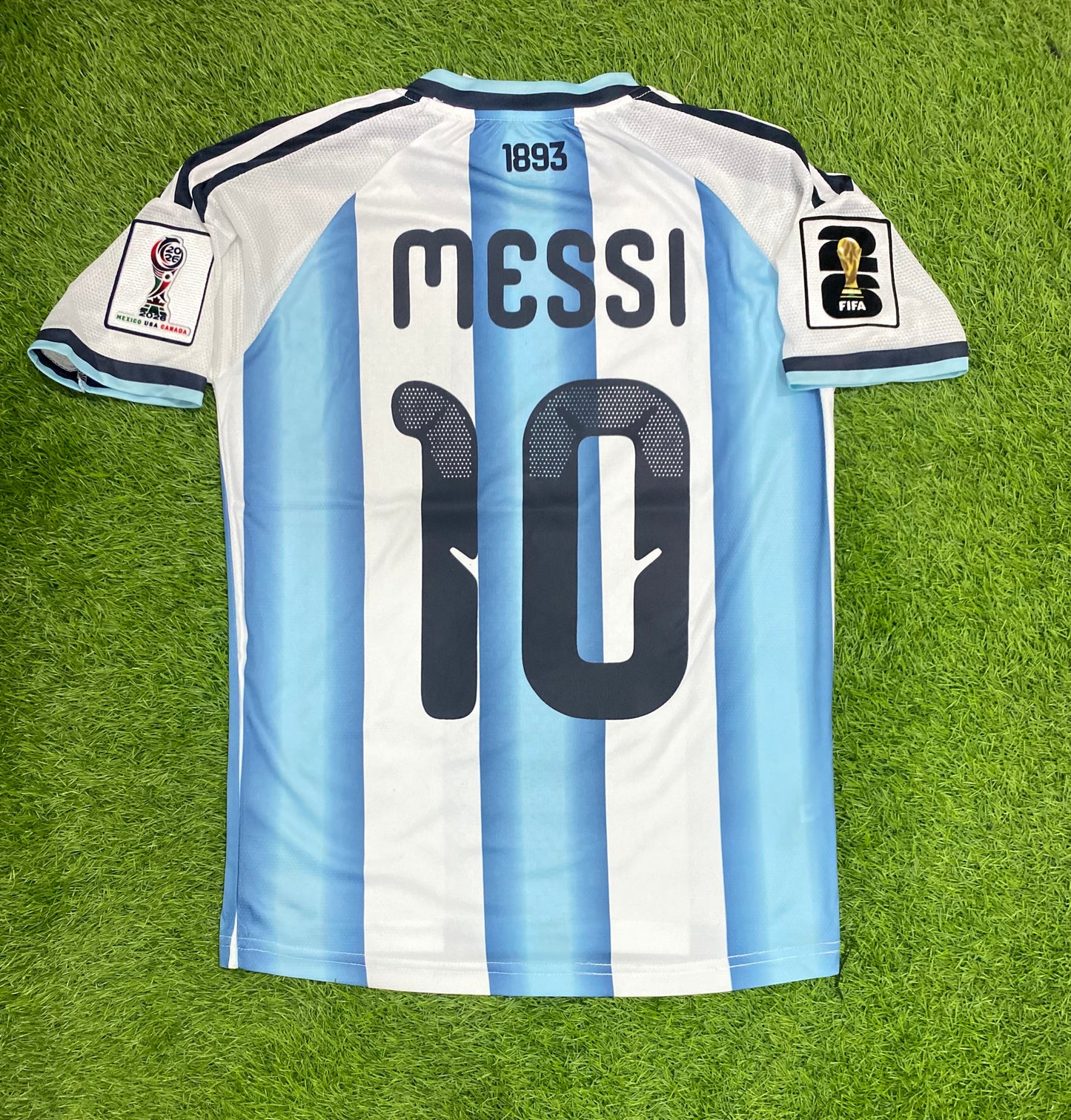 Argentina Home Worldcup 2026 Player Version Logos (half sleeves)