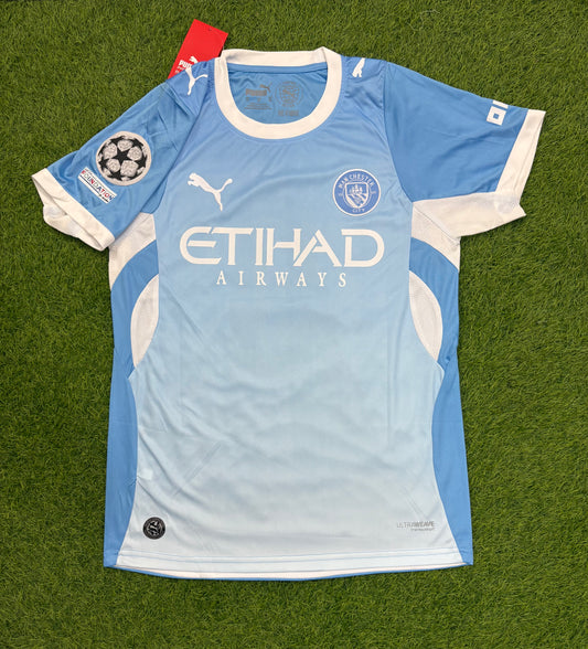 Manchester City Home 26/27 Embroidered logos (half sleeves)
