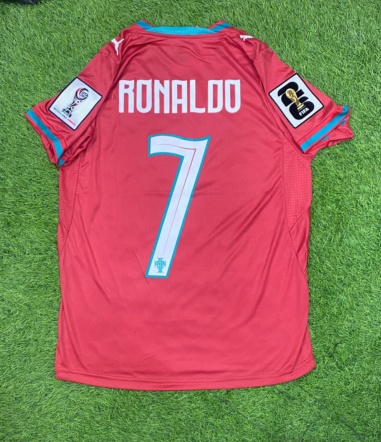 Portugal Home Worldcup 2026 Player Version Logos (half sleeves)