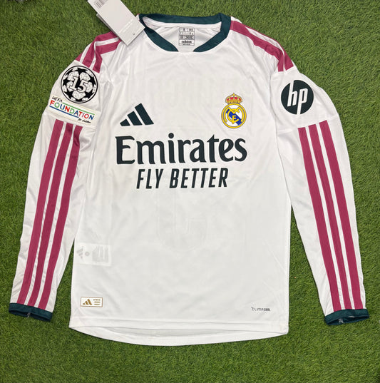 Real Madrid Home Shirt 26/27 Player version logos (full sleeves)