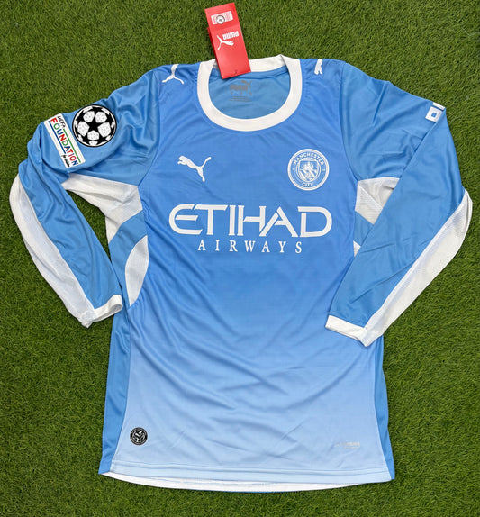 Manchester City Home 26/27 Player version logos (full sleeves)