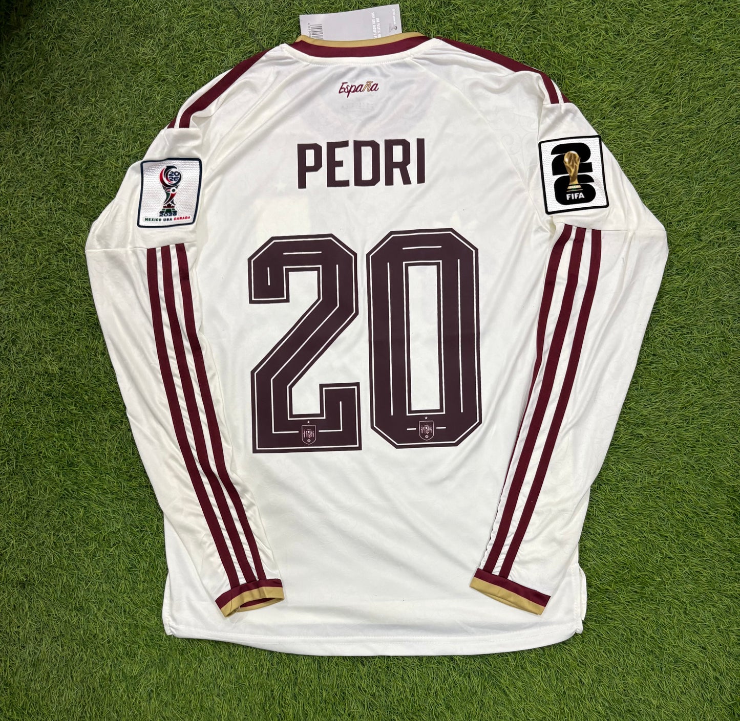 Spain Away Worldcup 2026 Player Version Logos (full sleeves)