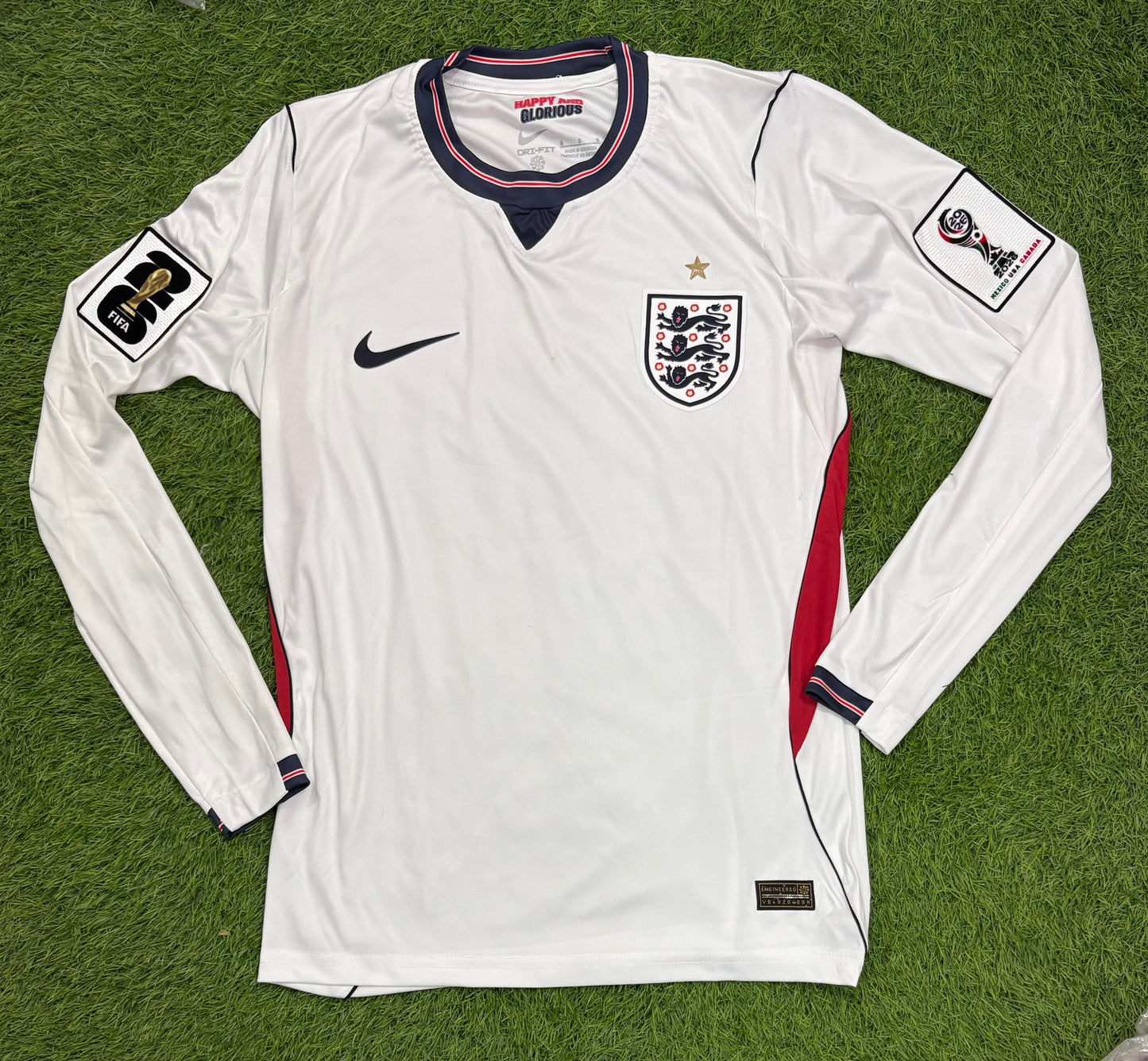 England Home Worldcup 2026 Player Version Logos (full sleeves)