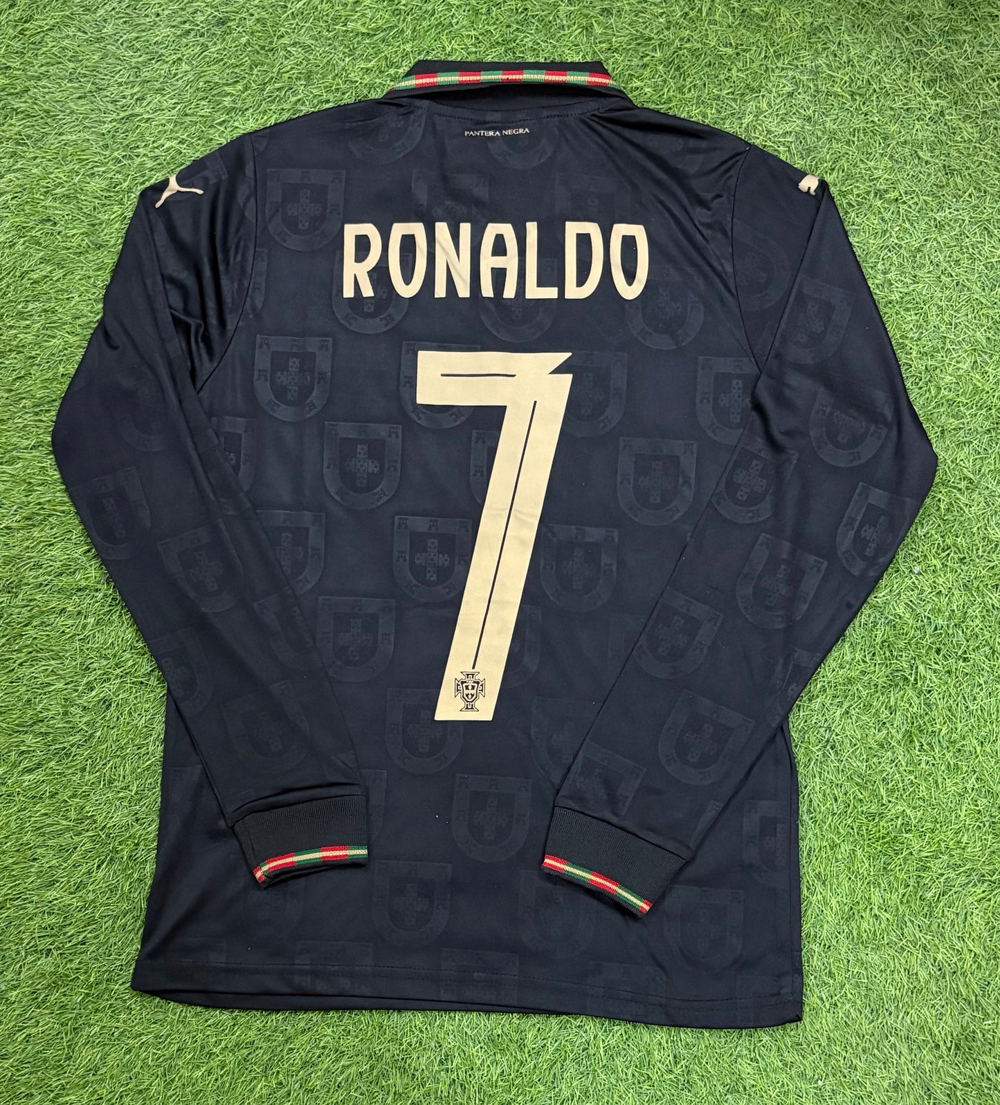 Portugal black panther jersey 2026 Embroidered logos (full sleeves)