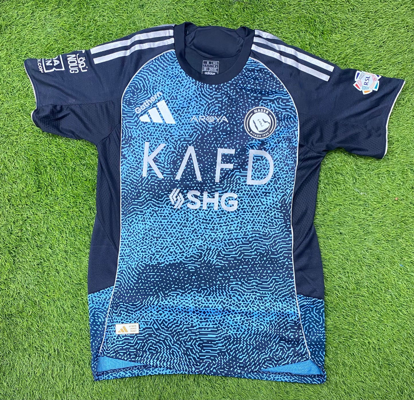 Al Nassar Away Ronaldo # 7 25/26 (Player version logos) Half sleeves