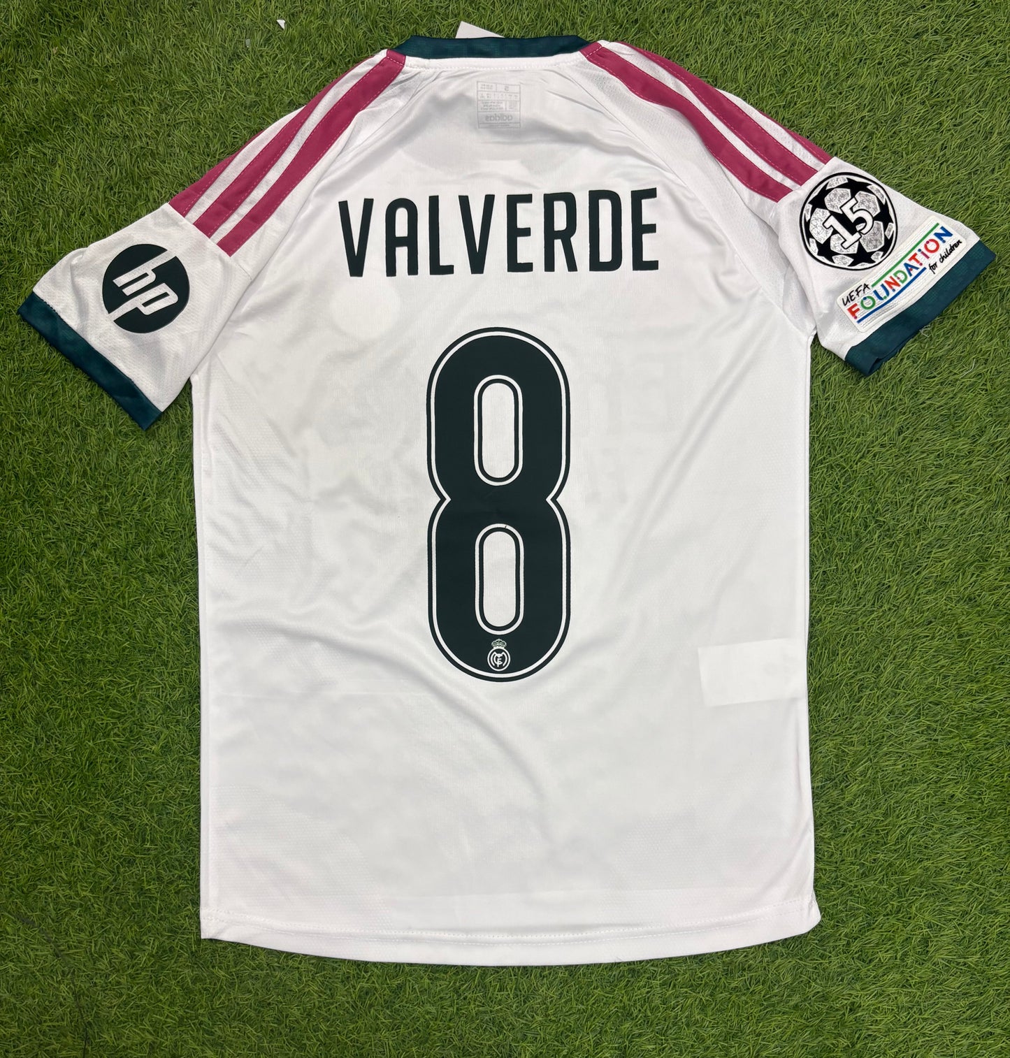 Real Madrid Home 26/27 Player version logos (Half sleeves)