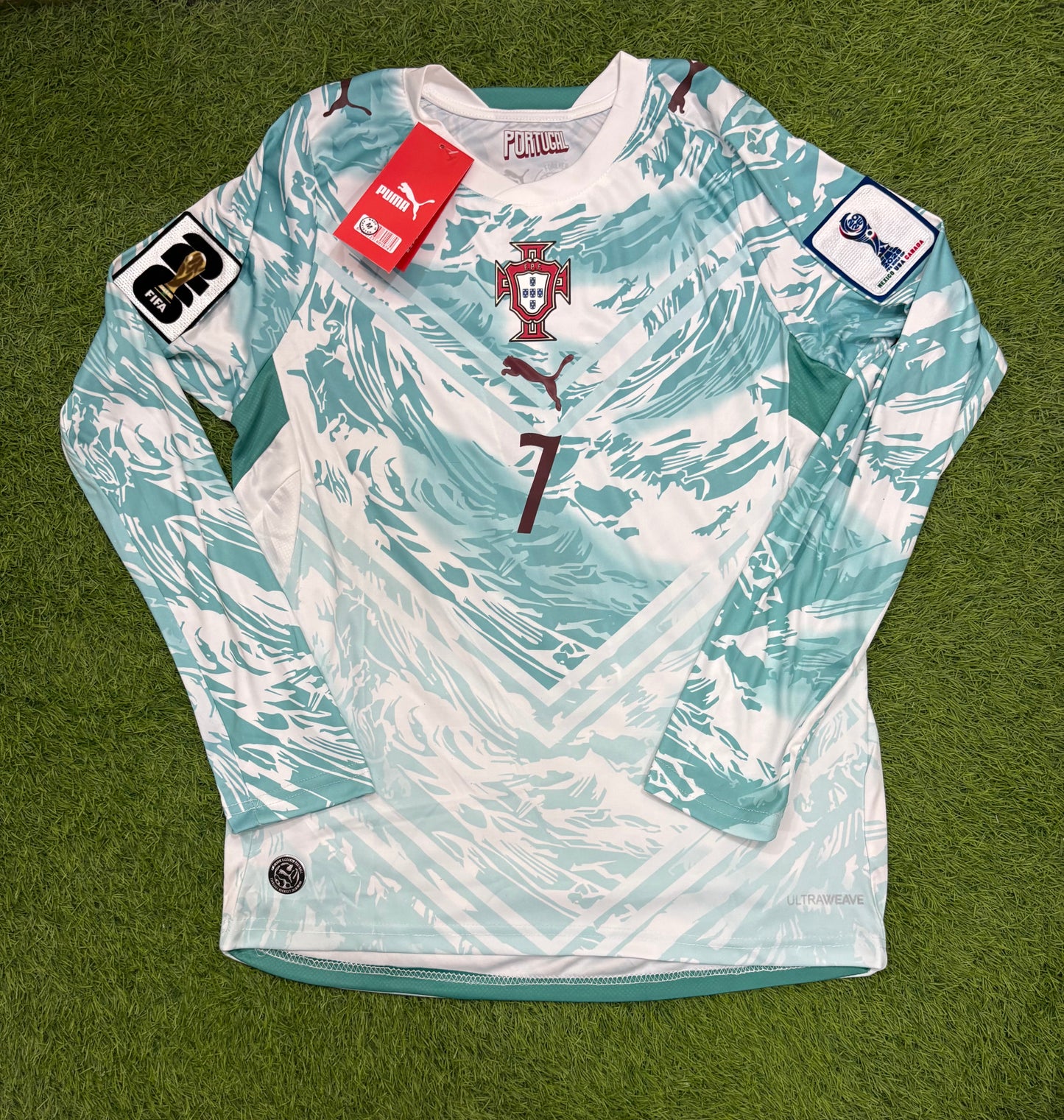 Portugal Away Worldcup 2026 Player Version Logos (full sleeves)