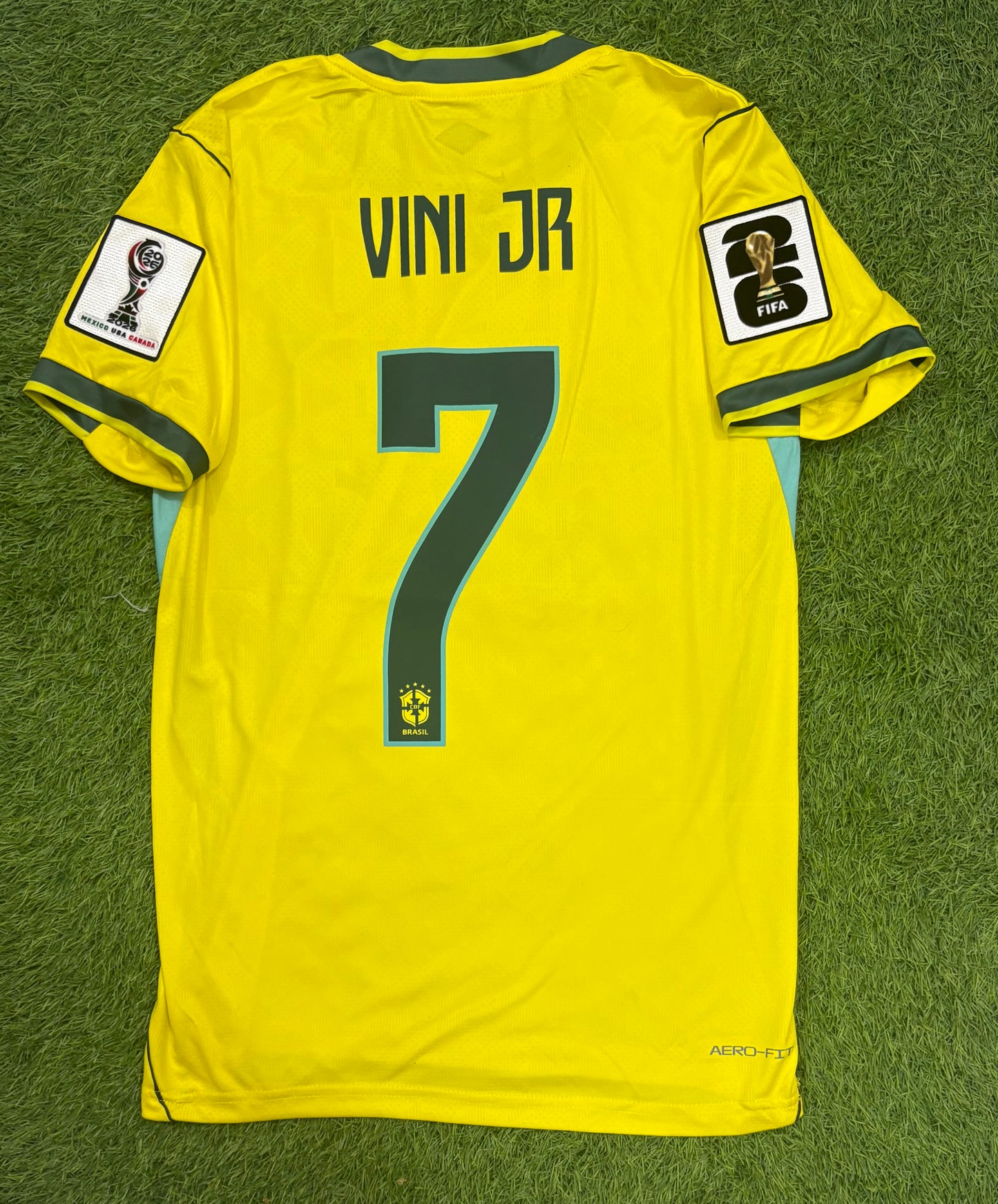 Brasil Home Worldcup 2026 Player Version Logos (half sleeves)