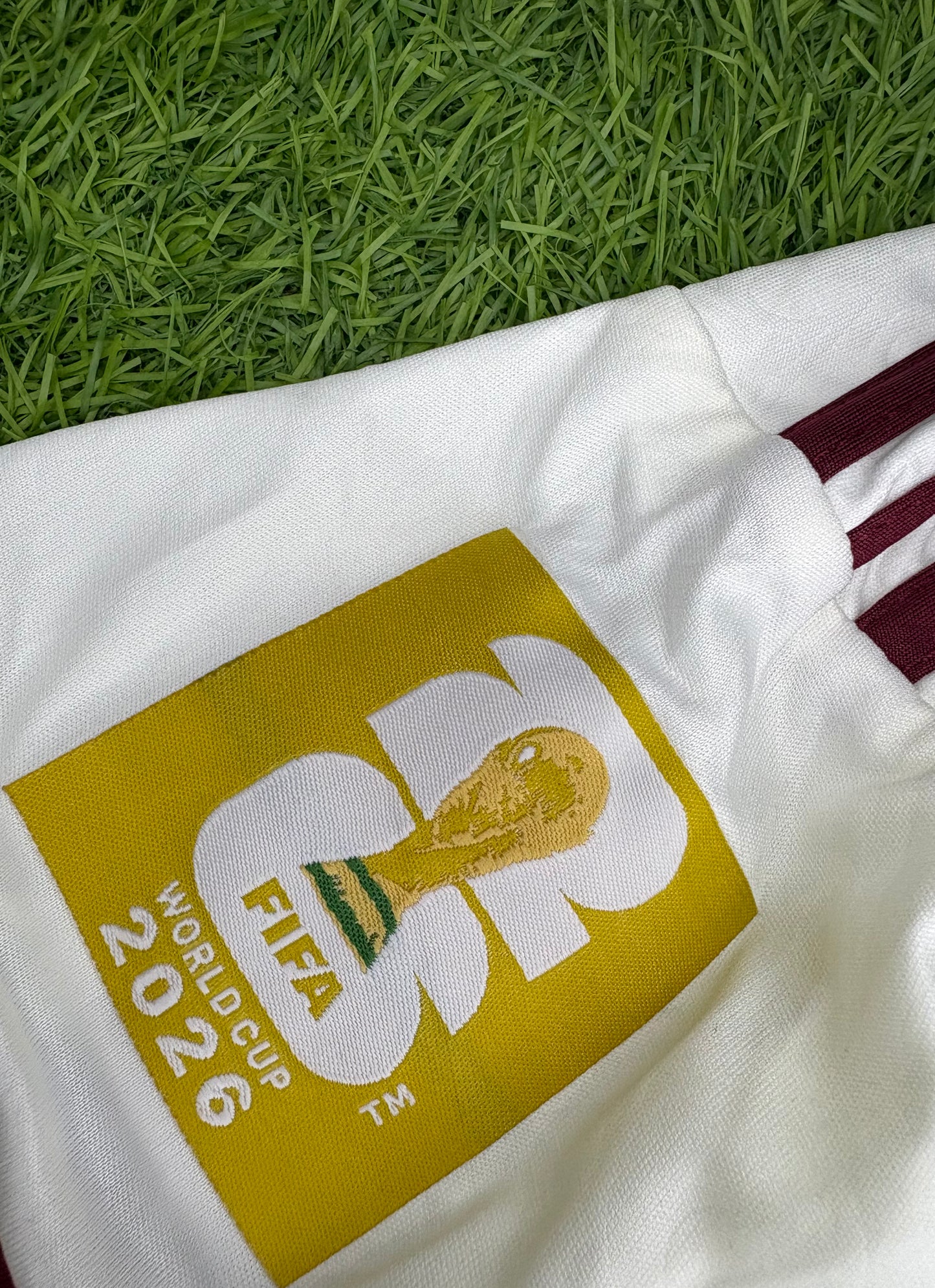 Spain Away Worldcup 2026 Player Version Logos (half sleeves)