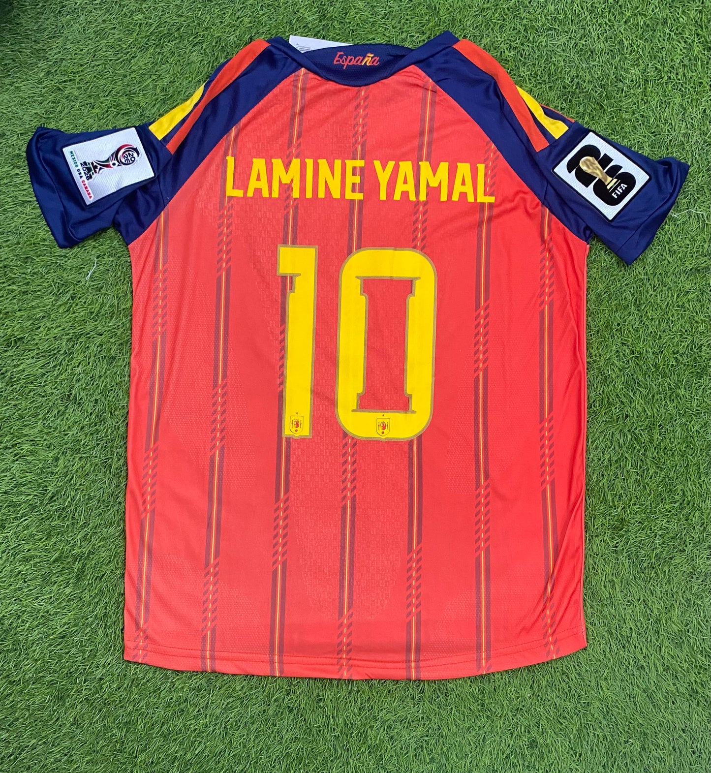 Spain Home Worldcup 2026 Player Version Logos (half sleeves)