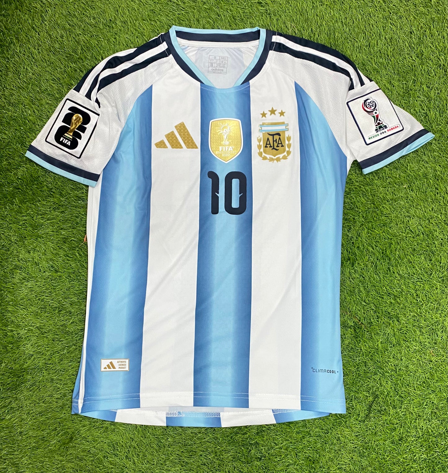 Argentina Home Worldcup 2026 Player Version Logos (half sleeves)