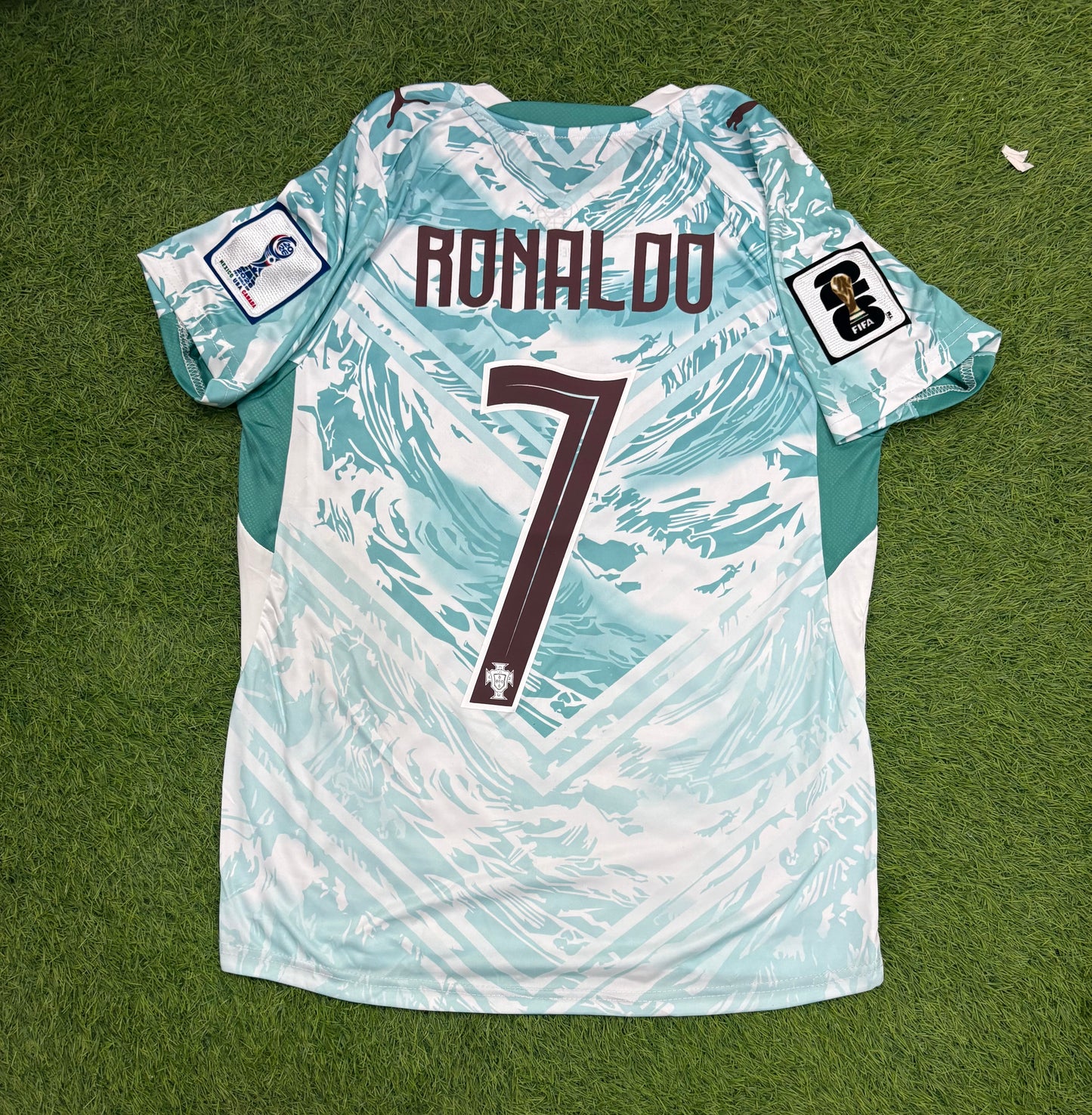 Portugal Away Worldcup 2026 Player Version Logos (half sleeves)