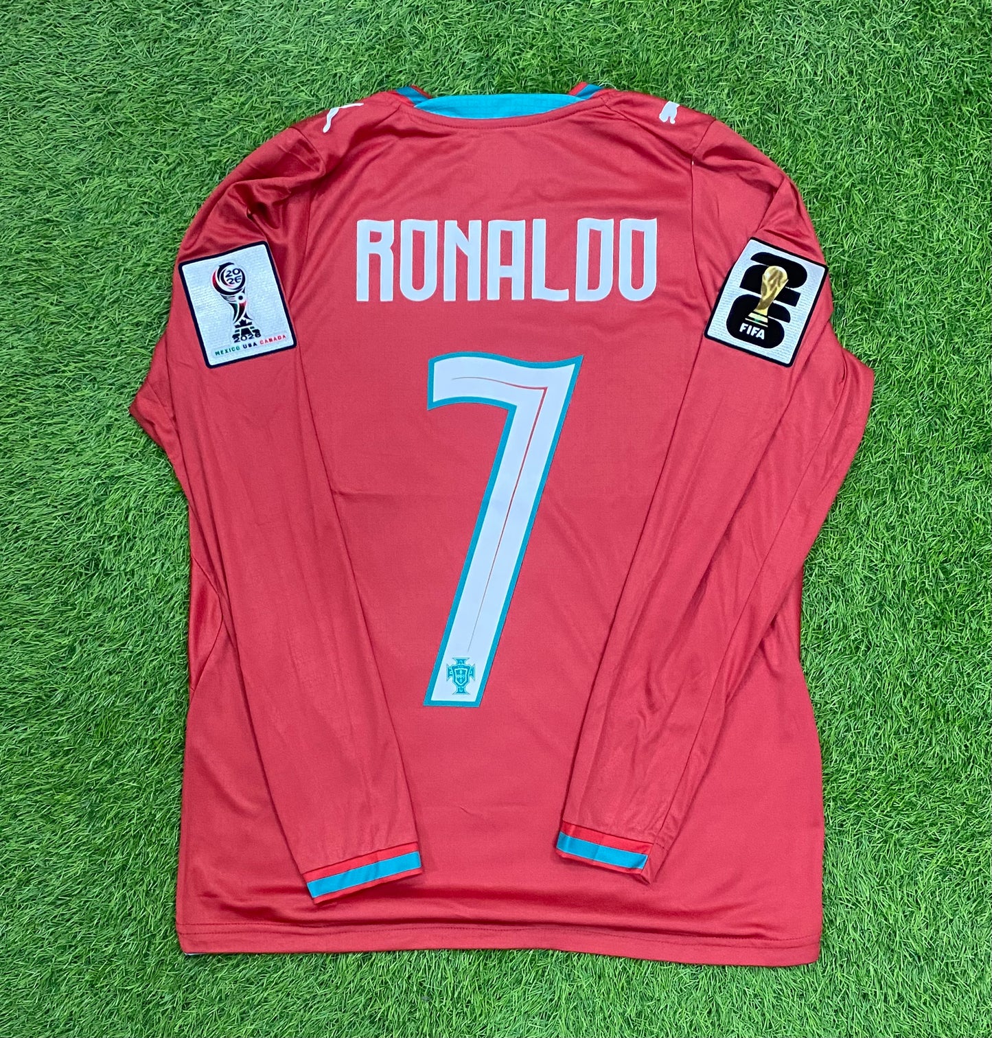 Portugal Home Worldcup 2026 Player Version Logos (full sleeves)