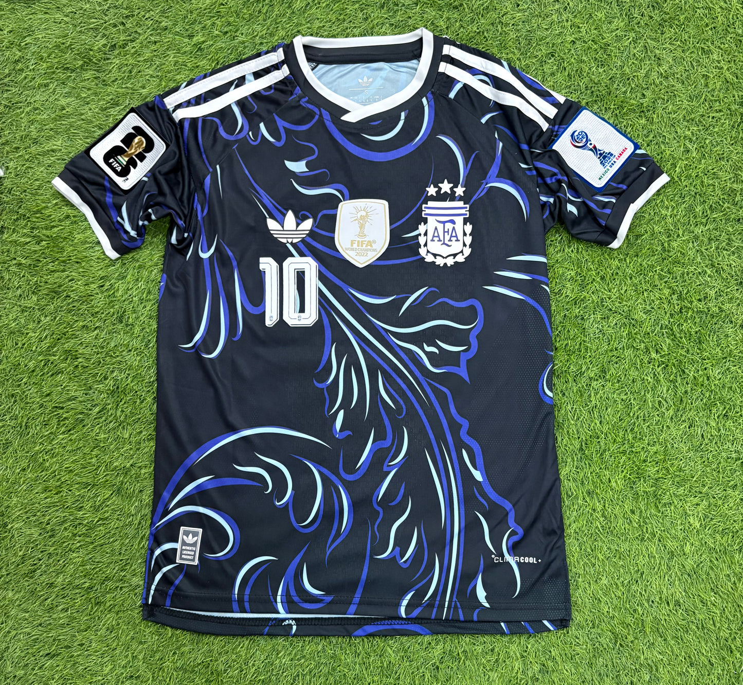 Argentina Away Worldcup 2026 Player Version Logos (half sleeves)