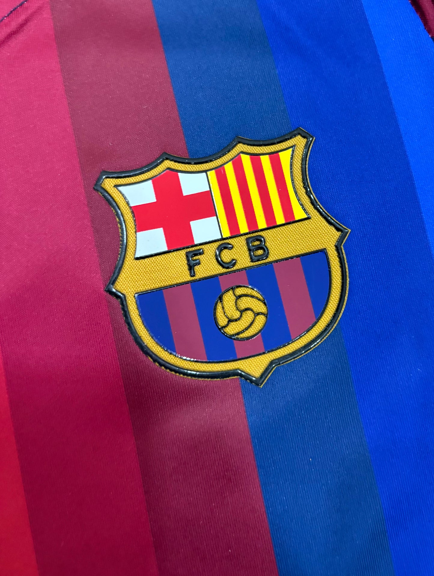 Barcelona Home 26/27 Player version logos (Half sleeves)