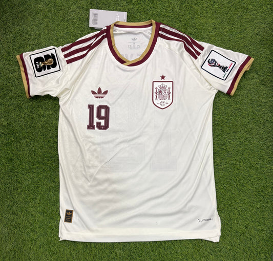 Spain Away Worldcup 2026 Player Version Logos (half sleeves)
