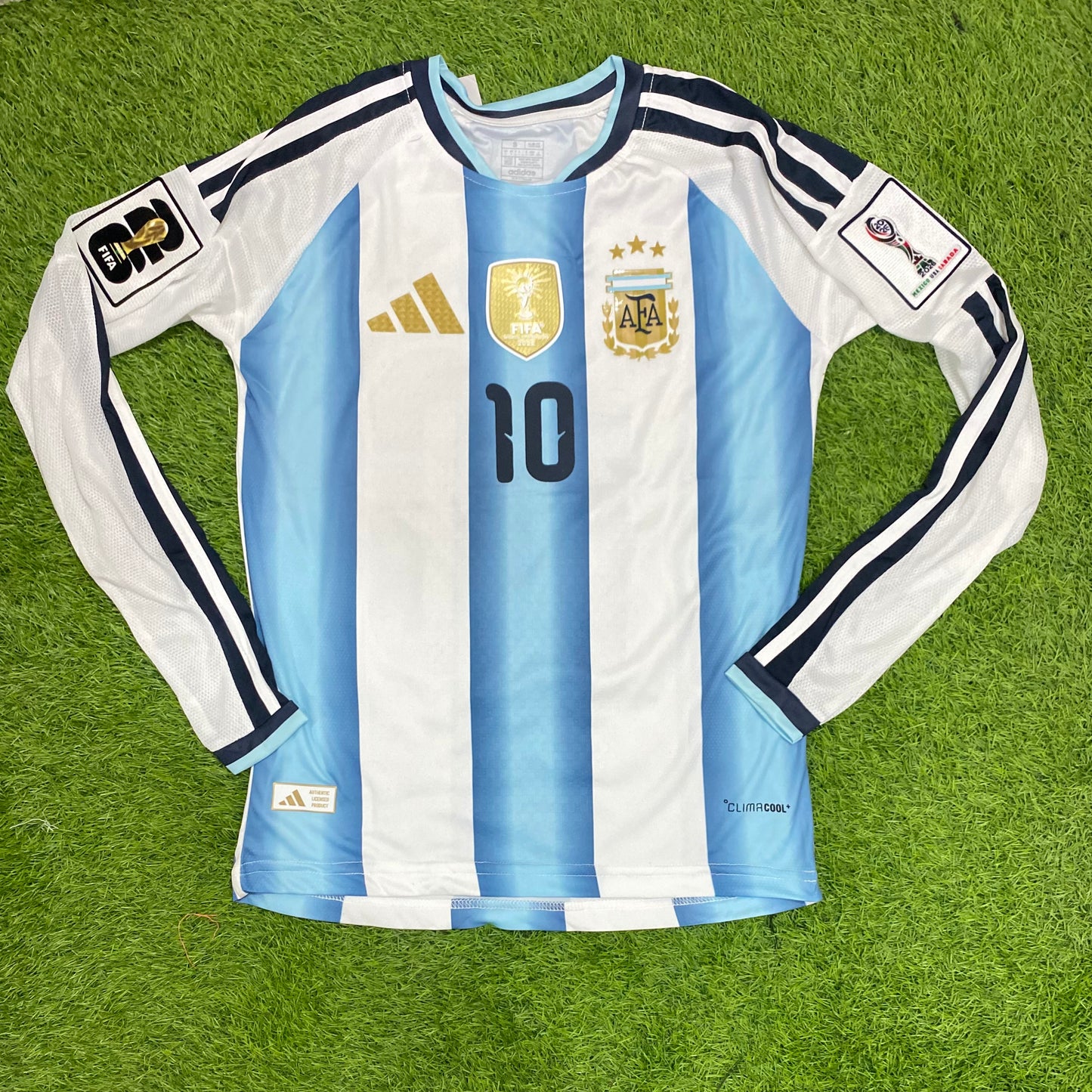 Argentina Home Worldcup 2026 Player Version Logos (full sleeves)