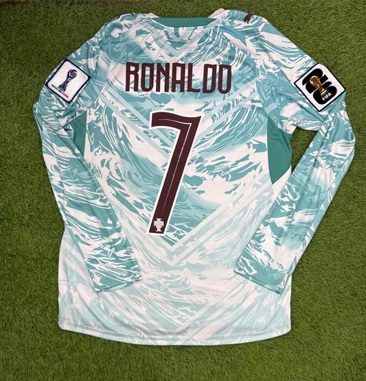 Portugal Away Worldcup 2026 Player Version Logos (full sleeves)