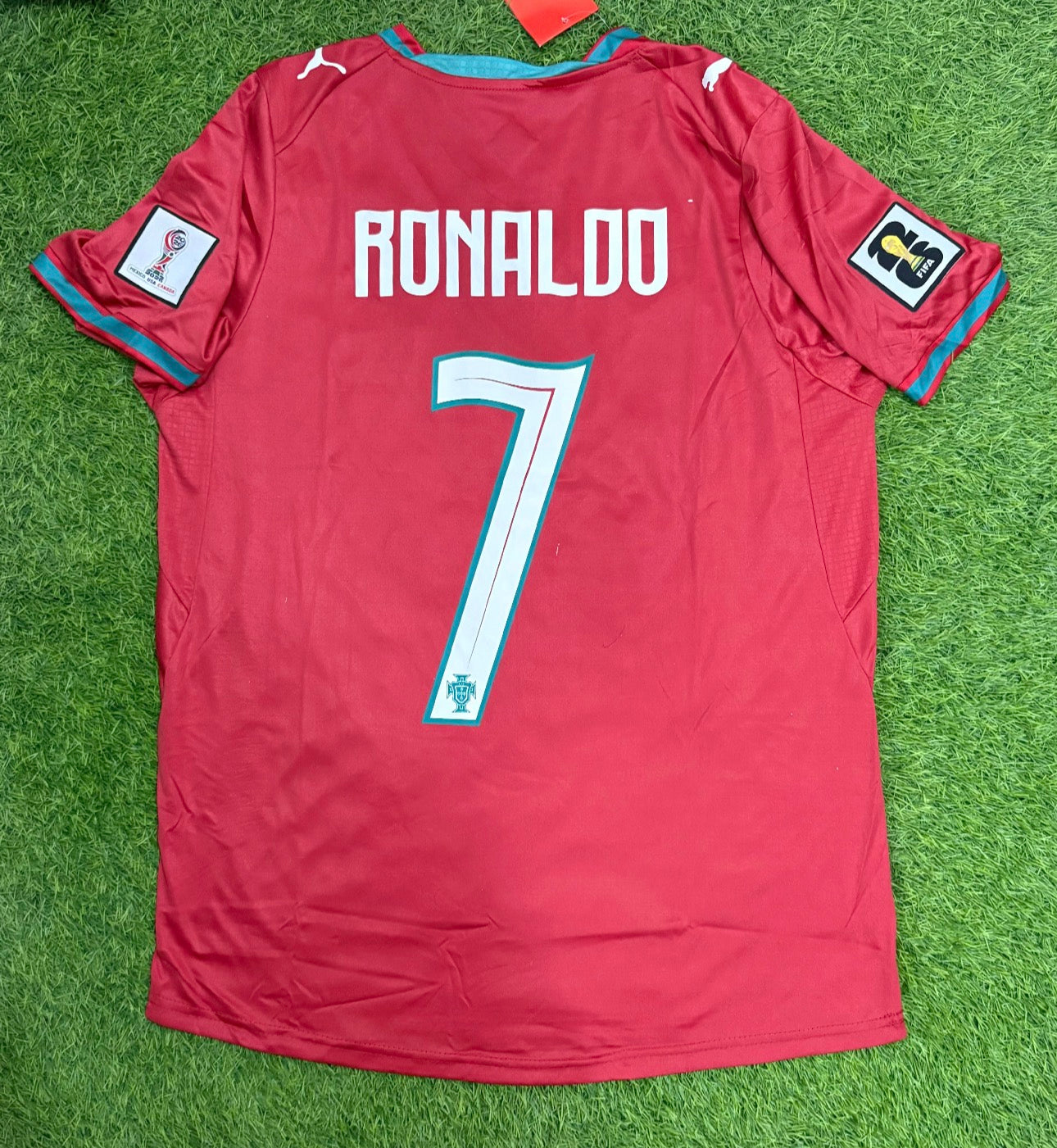 Portugal Home Worldcup 2026 Embroidered Logos (half sleeves)