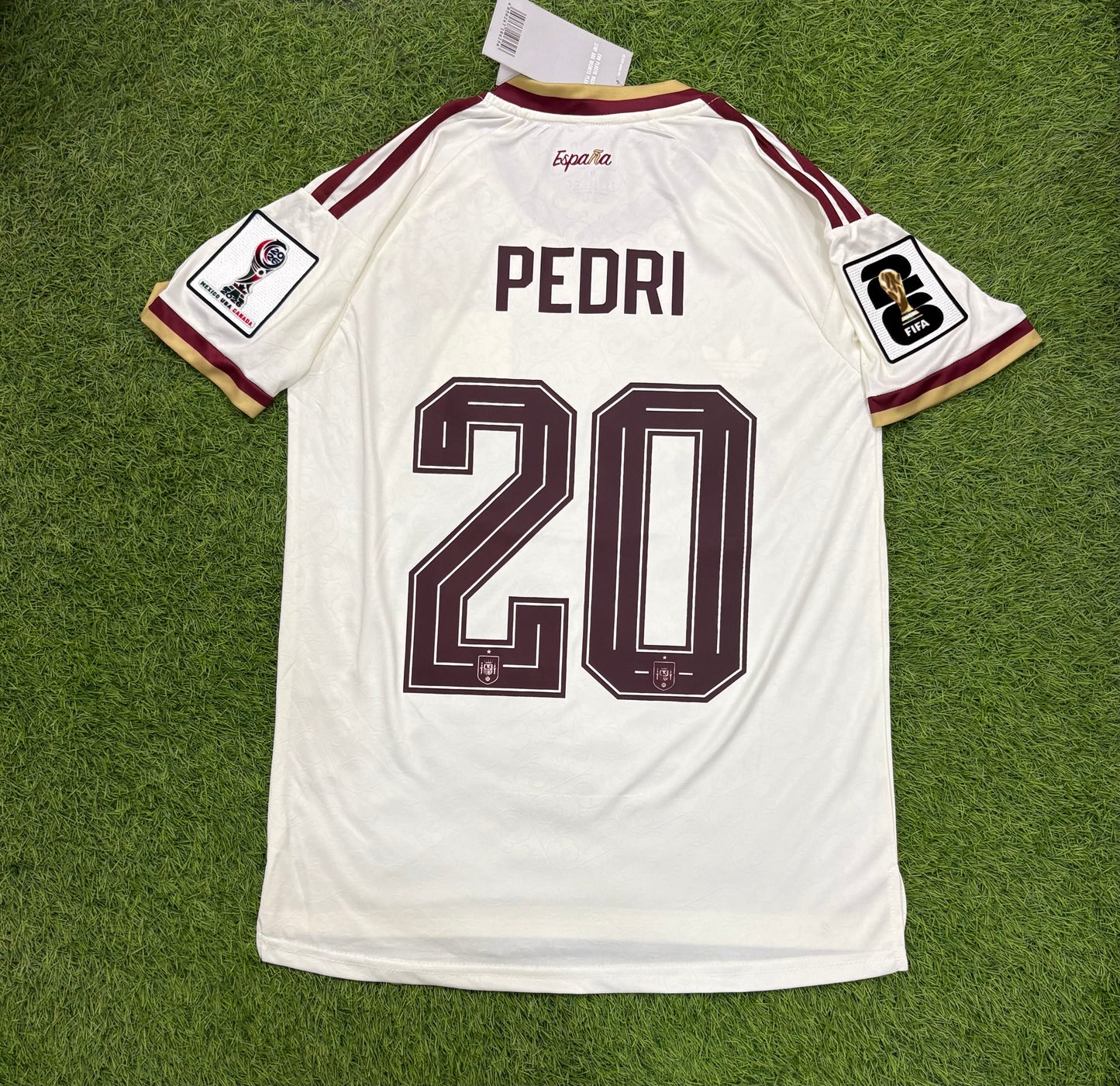 Spain Away Worldcup 2026 Player Version Logos (half sleeves)