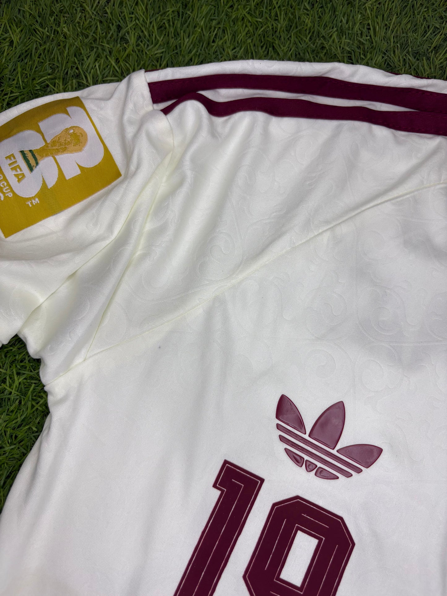 Spain Away Worldcup 2026 Player Version Logos (half sleeves)