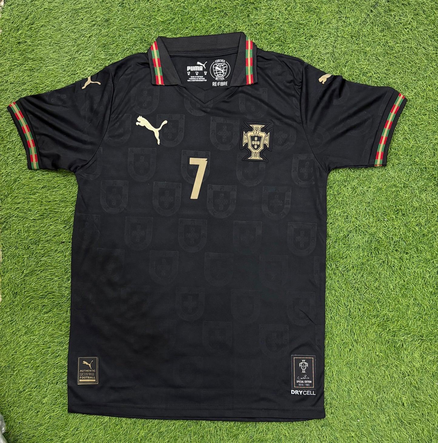Portugal black panther jersey 2026 Embroidered logos (Half sleeves)