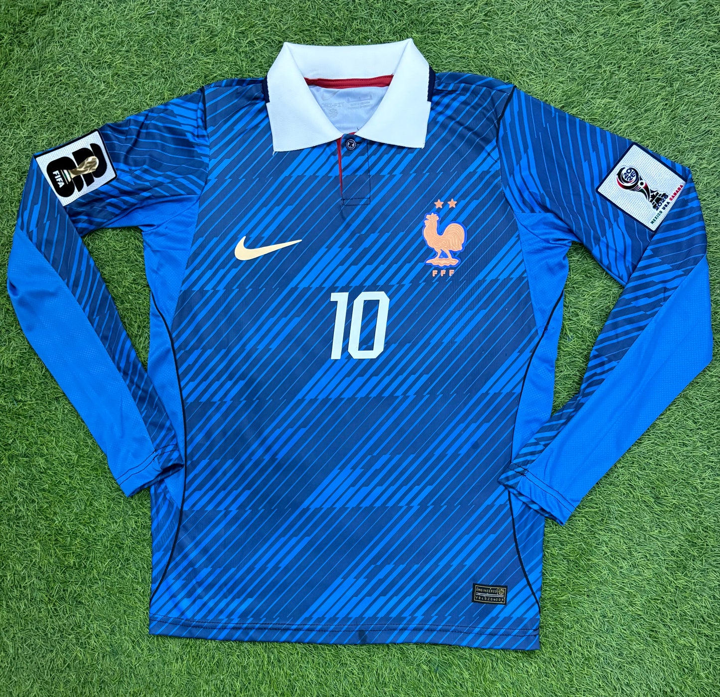 France Home Worldcup 2026 Player Version Logos (full sleeves)
