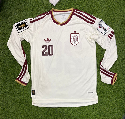 Spain Away Worldcup 2026 Player Version Logos (full sleeves)
