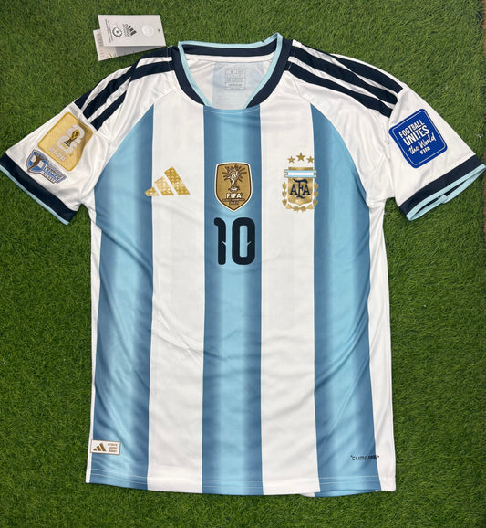 Argentina Home Worldcup 2026 Player Version Logos (half sleeves)