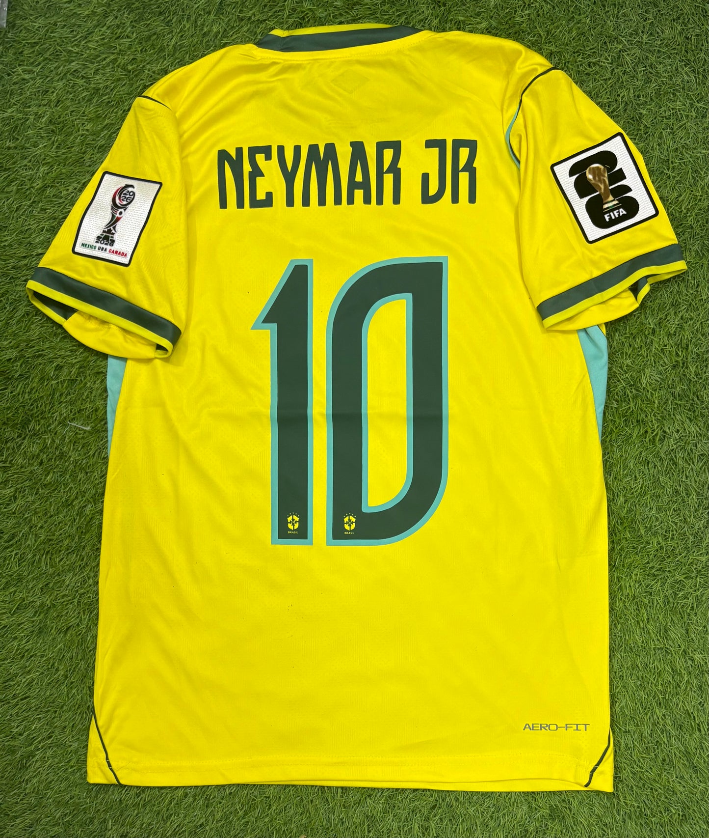 Brasil Home Worldcup 2026 Player Version Logos (half sleeves)