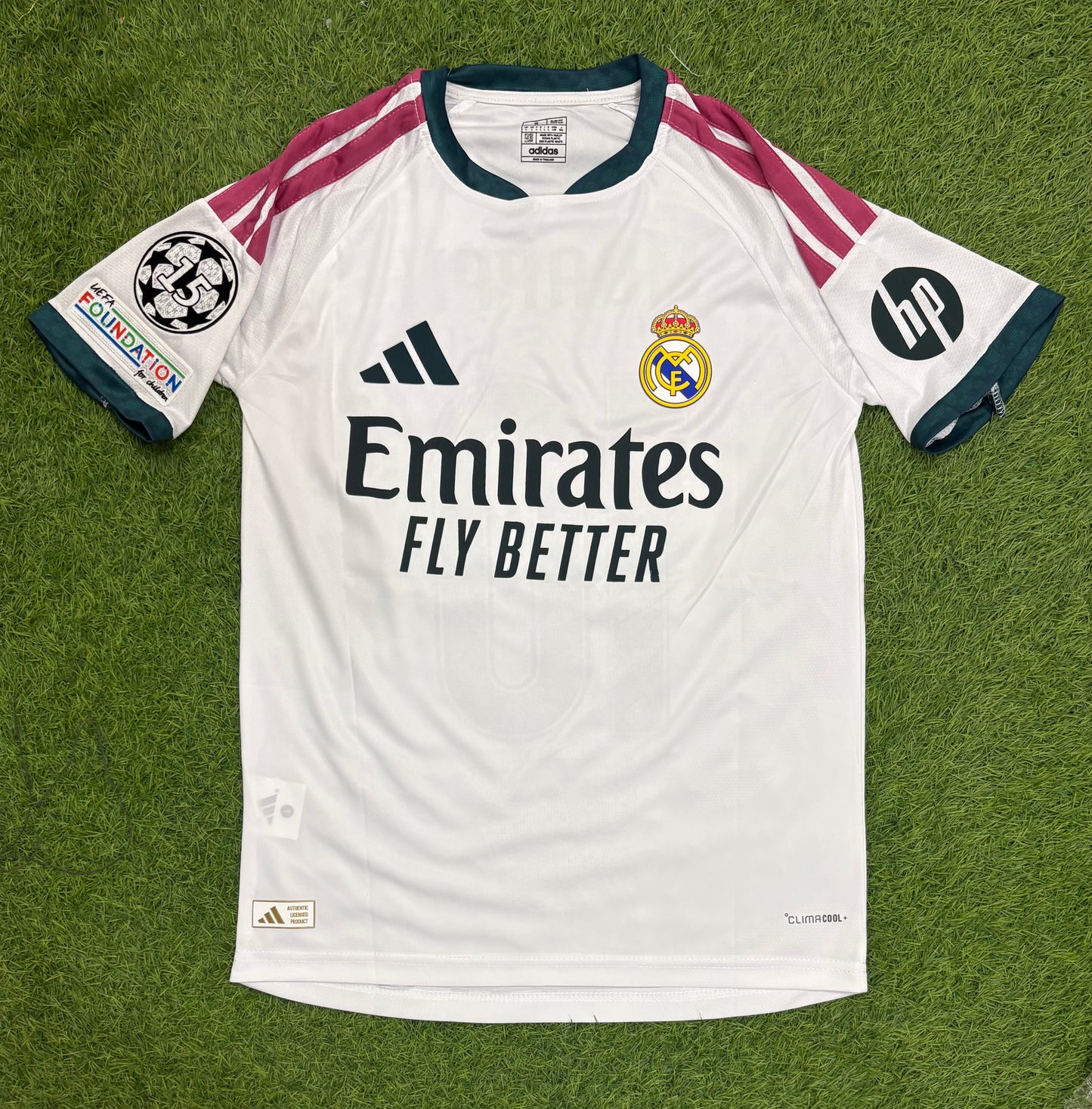 Real Madrid Home 26/27 Player version logos (Half sleeves)