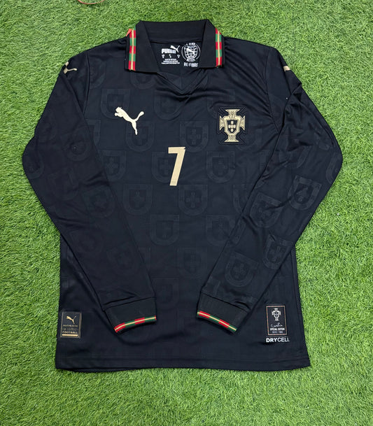 Portugal black panther jersey 2026 Embroidered logos (full sleeves)