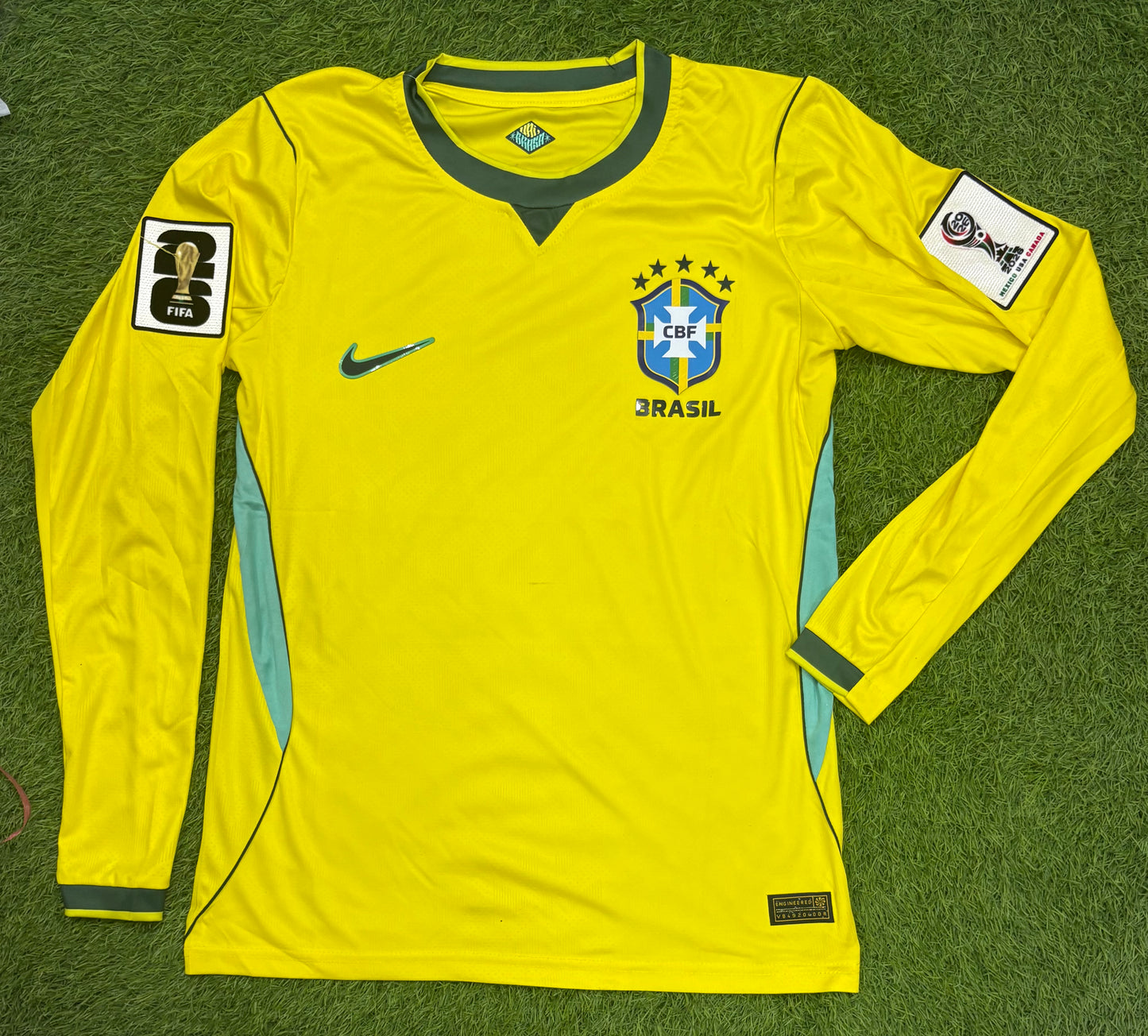 Brasil Home Worldcup 2026 Player Version Logos (full sleeves)