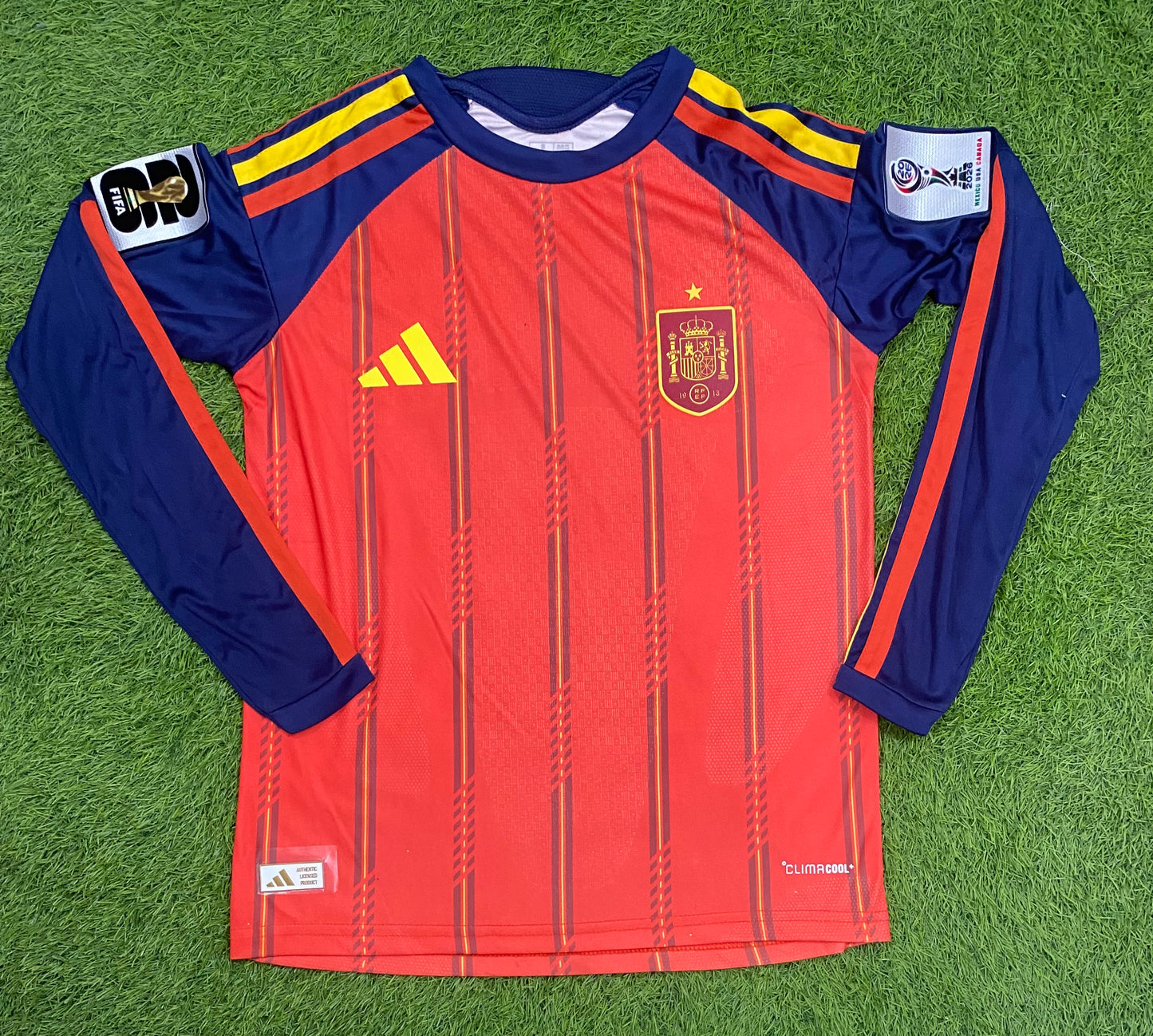 Spain Home Worldcup 2026 Player Version Logos (full sleeves)