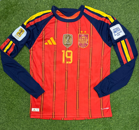 Spain Home Worldcup 2026 Player Version Logos (full sleeves)
