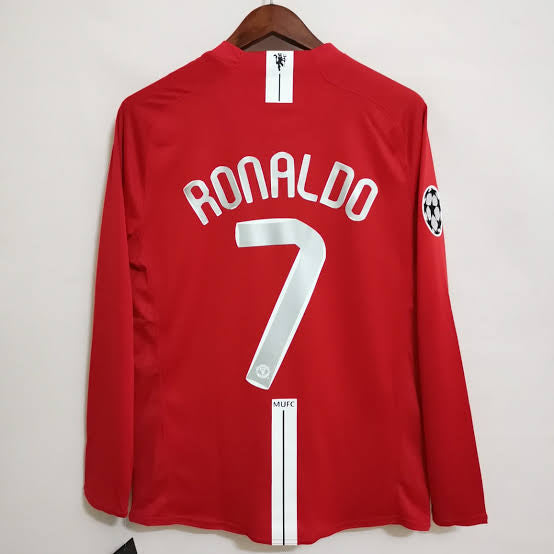 Full Sleeves Manchester United Ronaldo Home Shirt 2008
