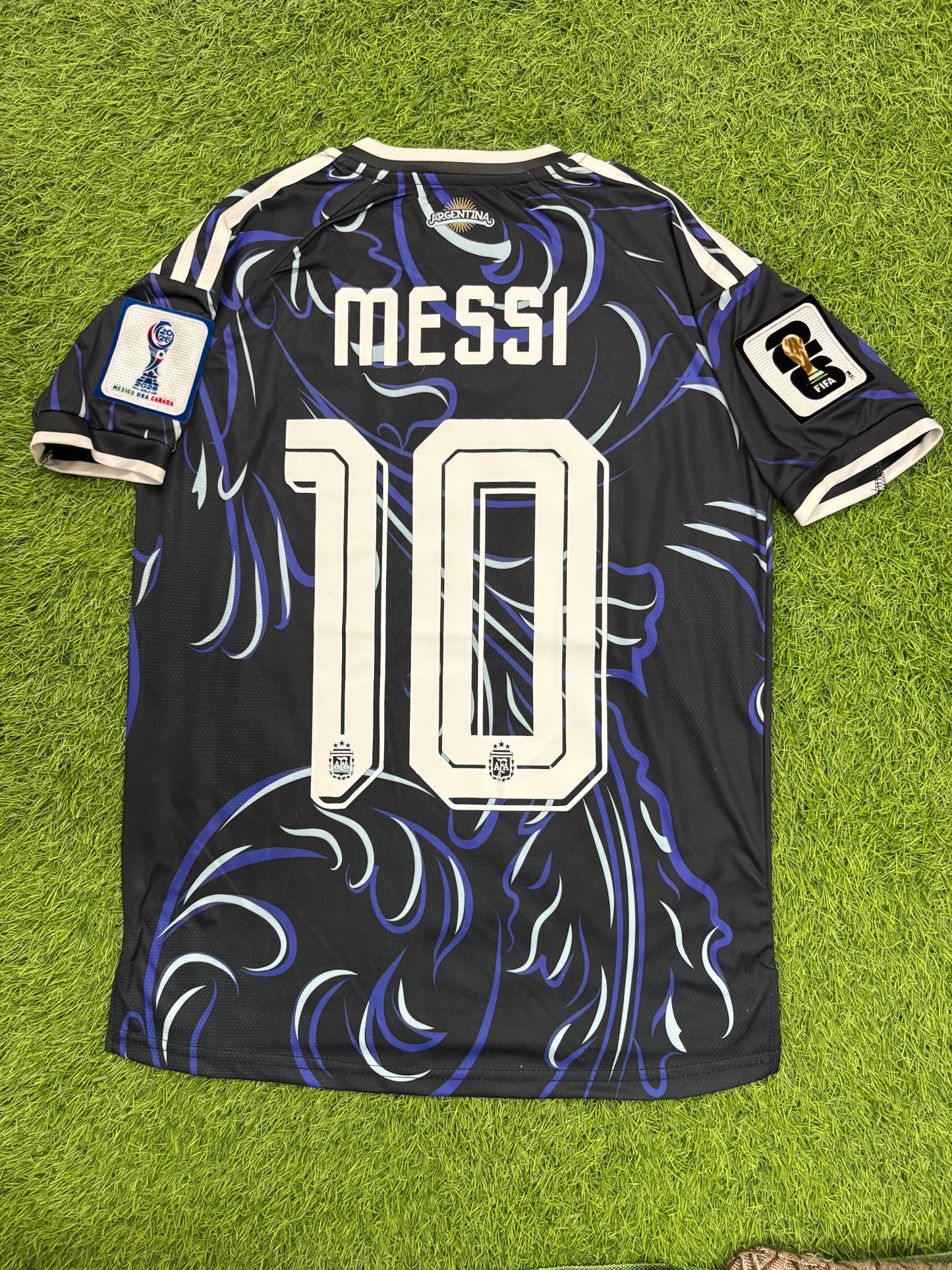 Argentina Away Worldcup 2026 Player Version Logos (half sleeves)
