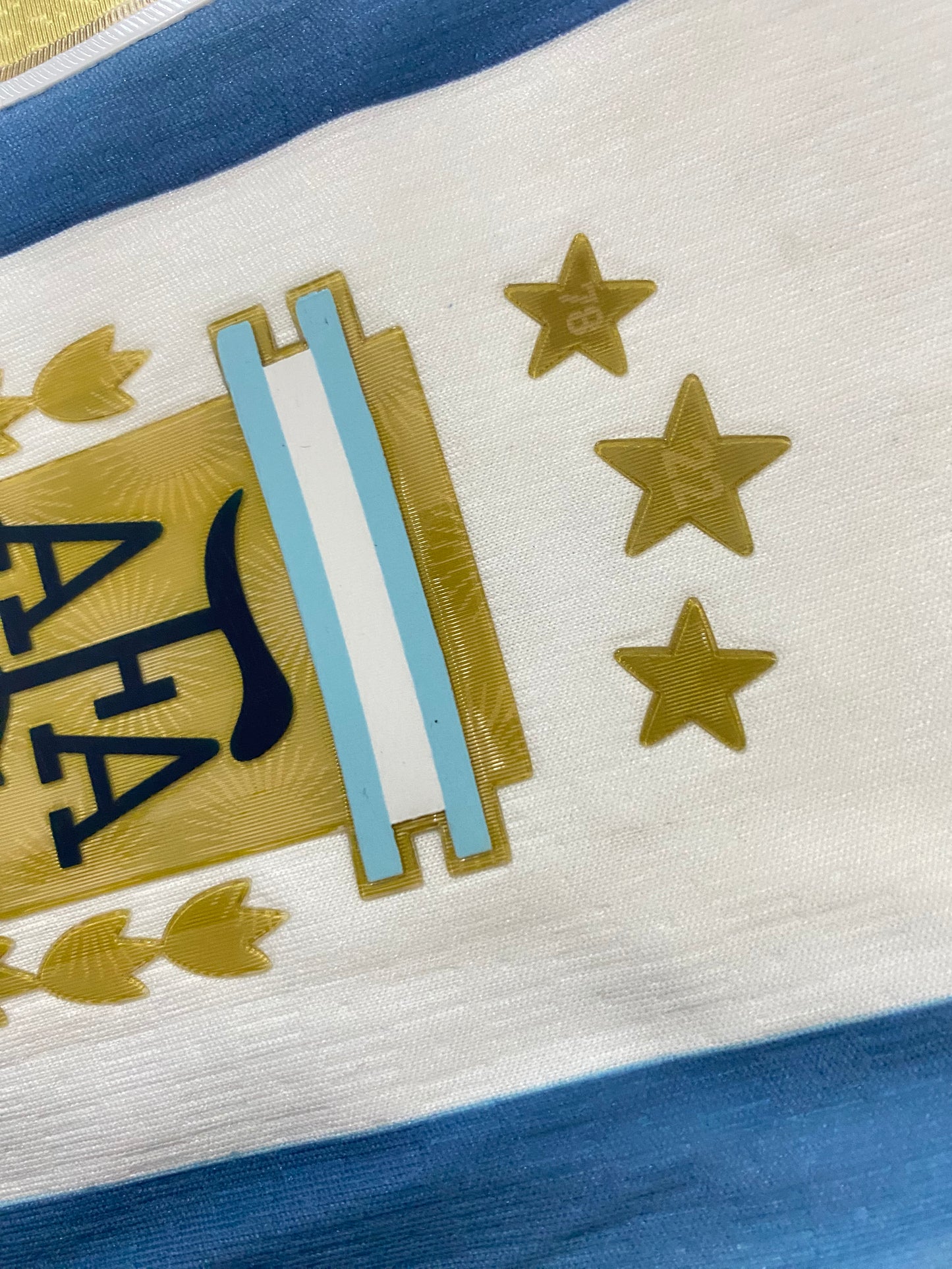 Argentina Home Worldcup 2026 Player Version Logos (half sleeves)
