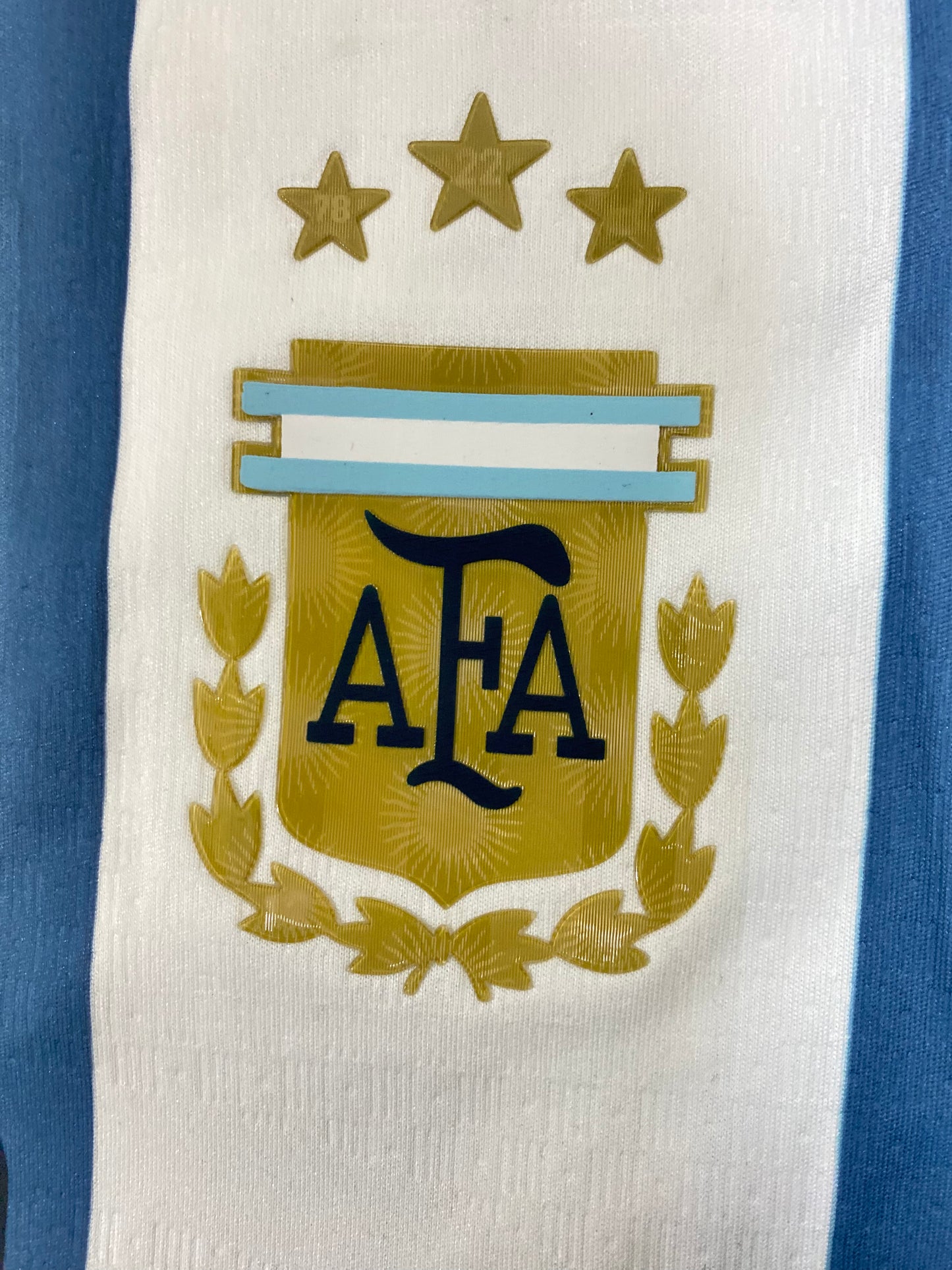 Argentina Home Worldcup 2026 Player Version Logos (half sleeves)